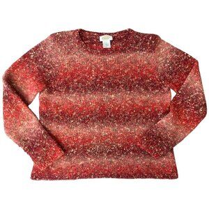 90s Vintage Talbots Ombre Boucle Pullover Sweater Alpaca Mohair Wool Large